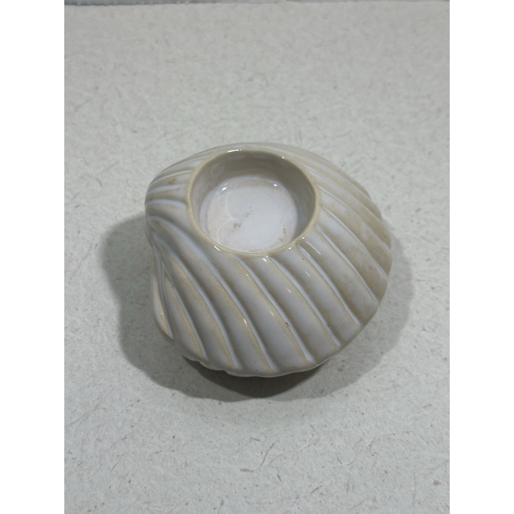 Ceramic Shell Shaped  Tea Light Candle Holder Beach House Decor